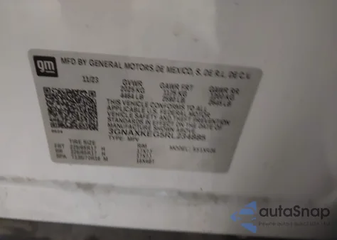 2024 Chevrolet Equinox Fwd Lt from USA, damaged, VIN 3GNAXKEG5RL234885